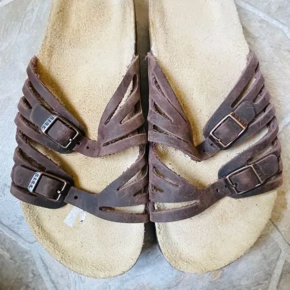Birkenstock Brown Granada Mocha Strappy Sandals SZ 7-7.5 - Picture 7 of 14